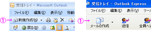 新規メールを開く